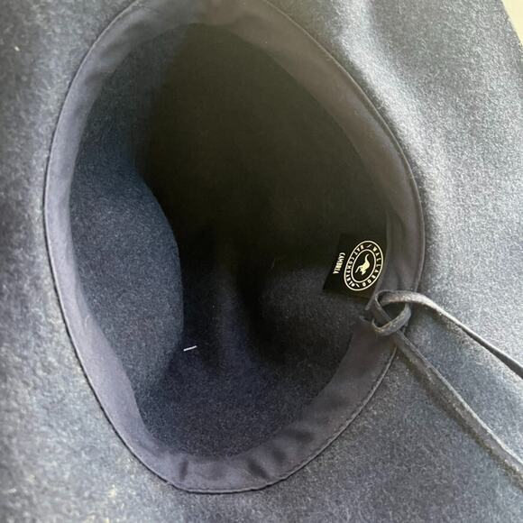 Wallaroo Hat Company Sun Hat Women's Felt Wool UPF 50+ Sun Protection Navy NWT - Picture 7 of 11